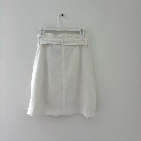 White linen tie waist skirt - Picture 4 of 4